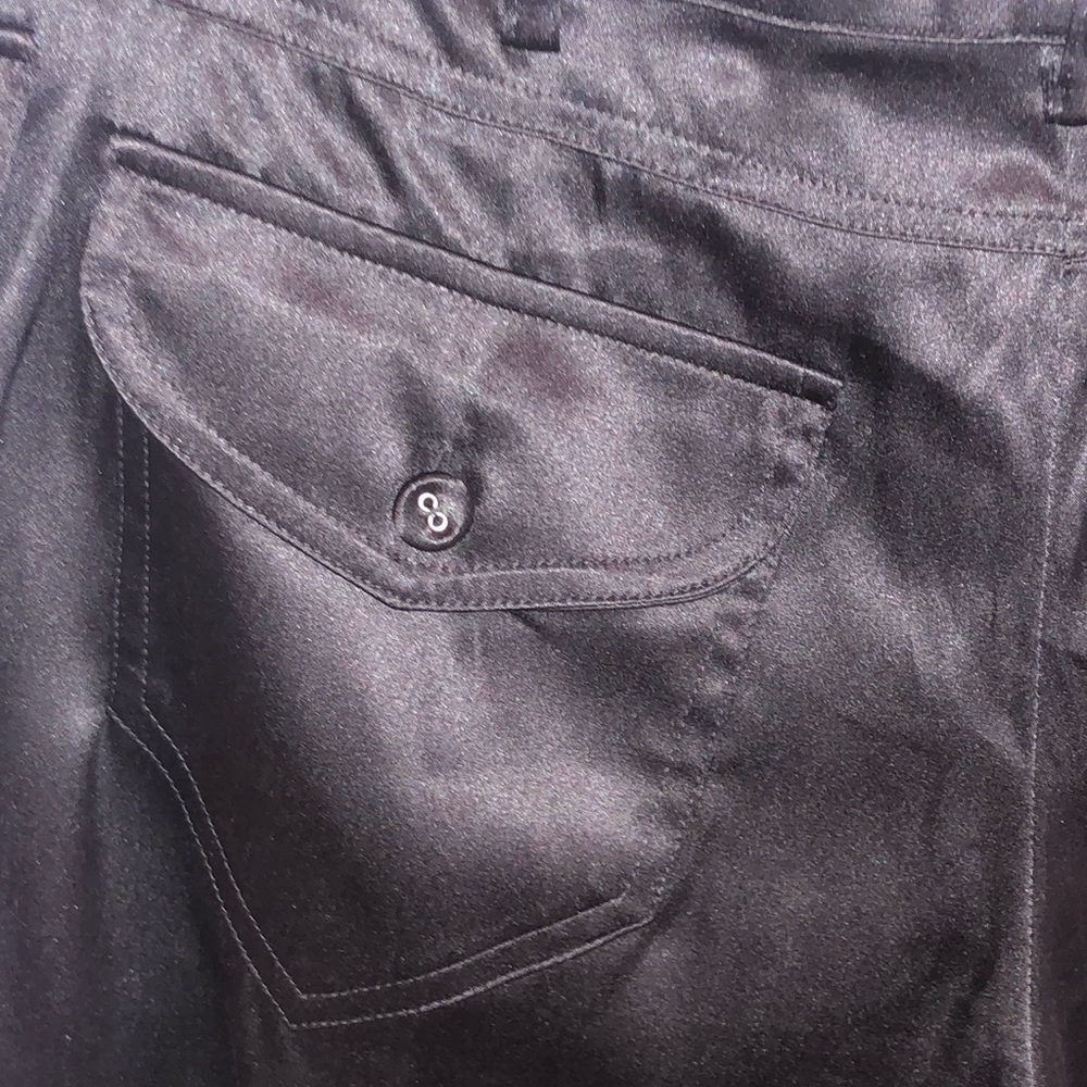 Blumarine black silk pants